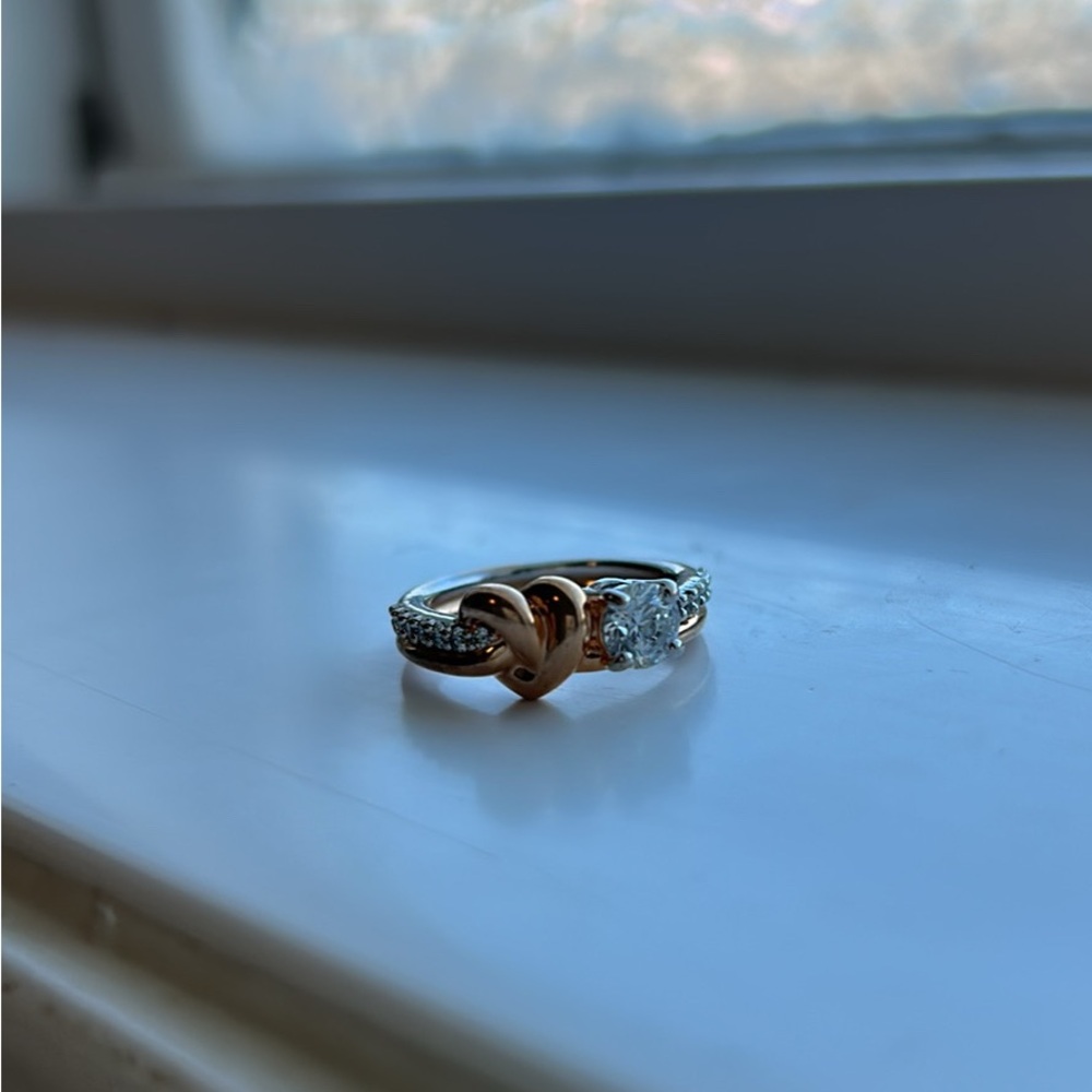 Swarovski Lifelong Heart Ring Silver & Rose Gold